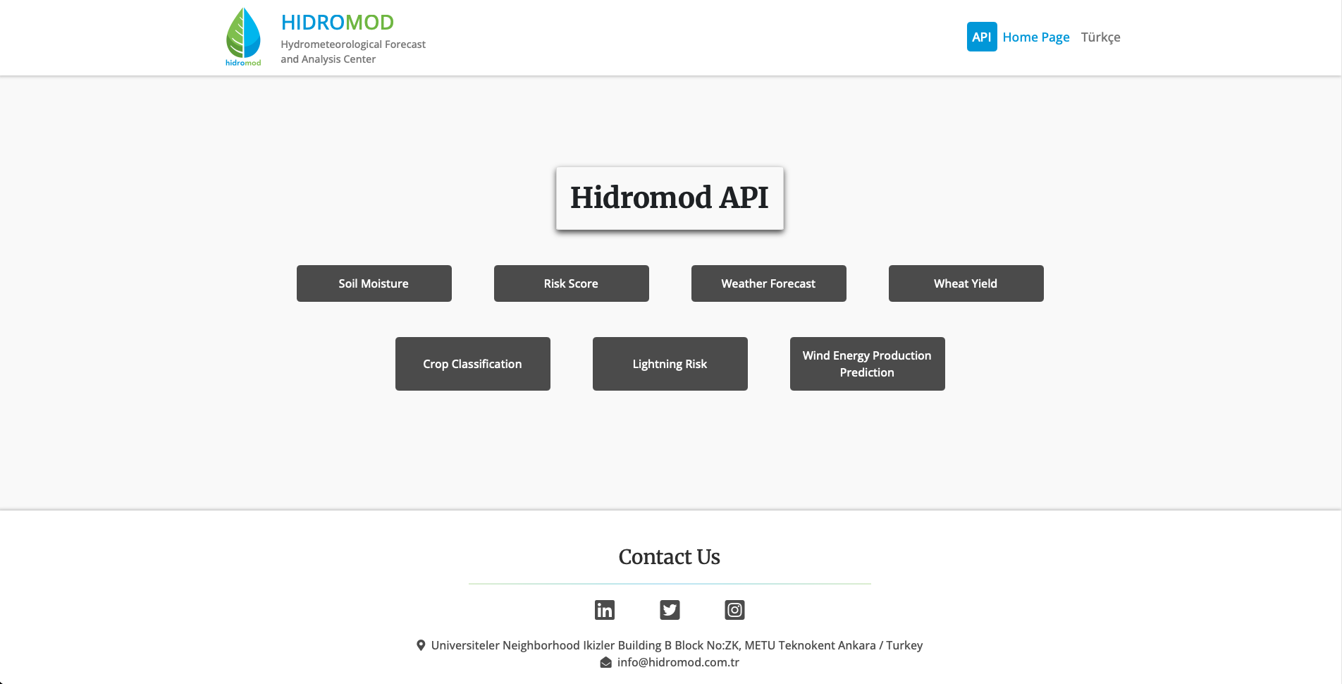 Hidromod API preview